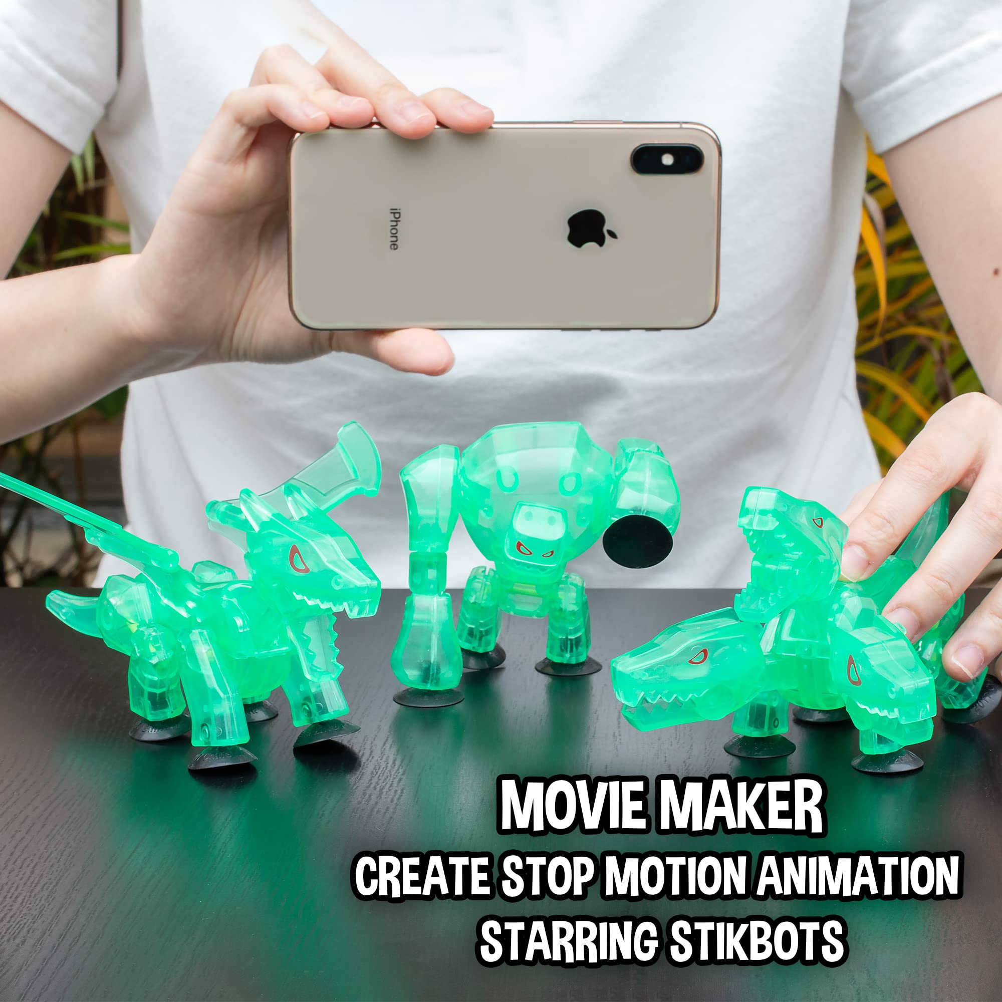 Zing Stikbot Glow in The Dark Mega Monsters, Complete Set of 3